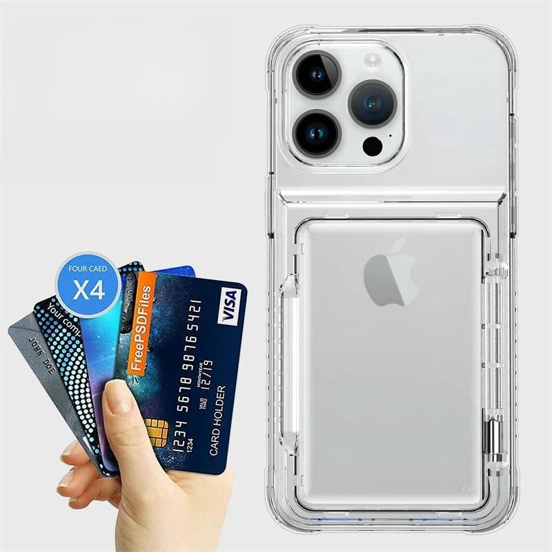 Card Holder Phone case For iPhone 15 14 16 13 12 11 Pro Max