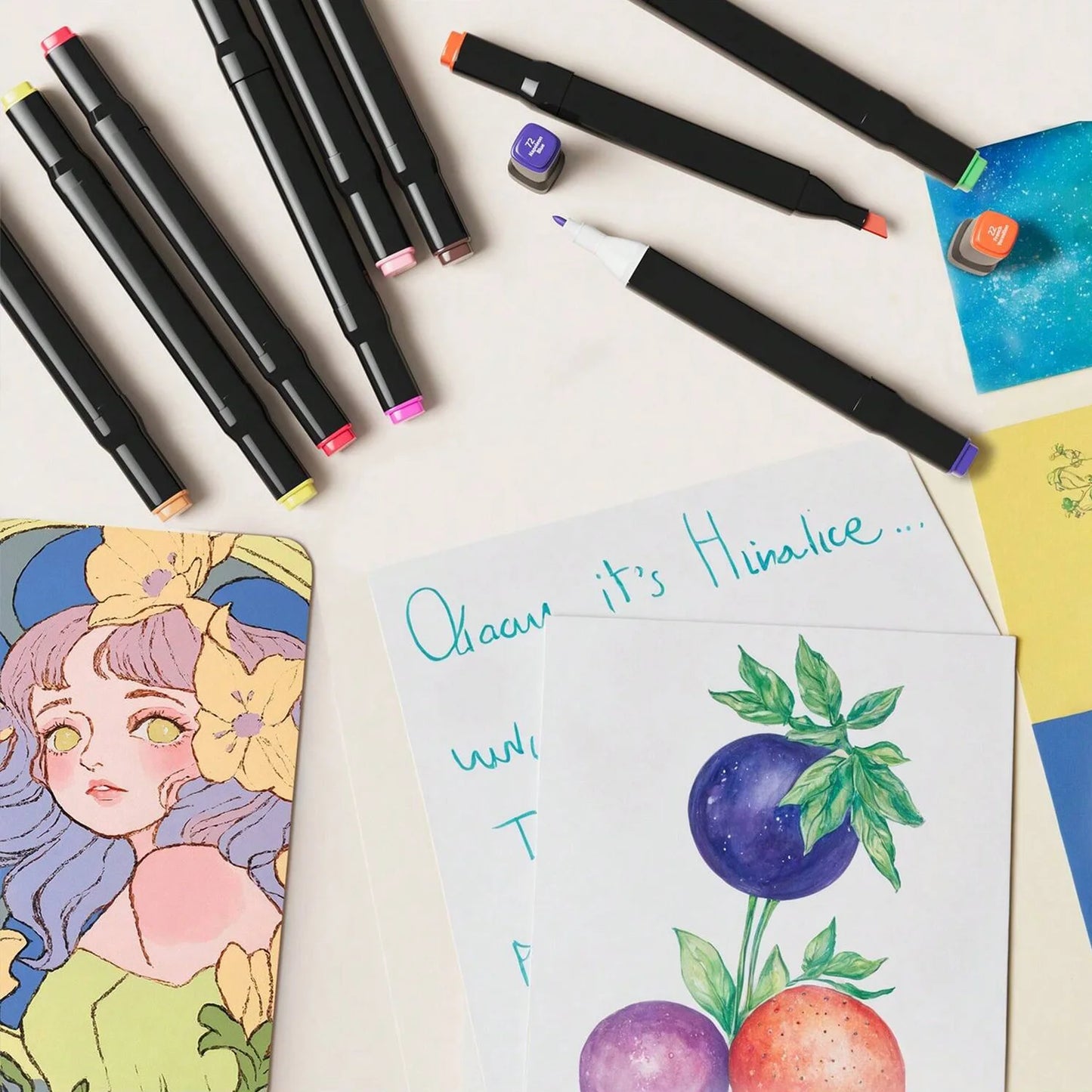 24/36/48/60/80/120/168/262 Colors Alcohol Drawing Markers Dual Tip