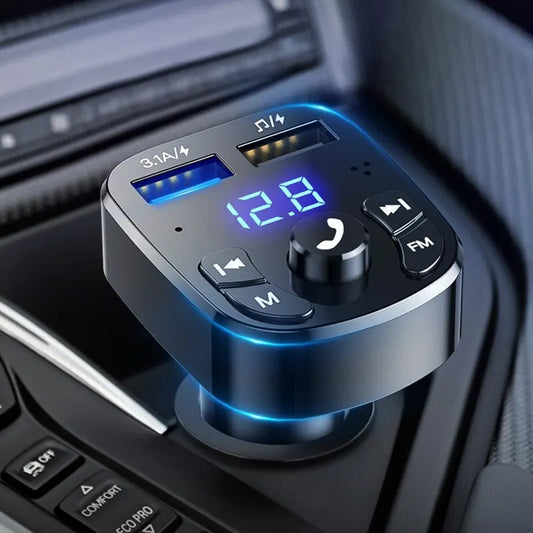 Car Mp3 Player Dual Usb Fast Charger Fm Bluetooth Receiver Bluetooth