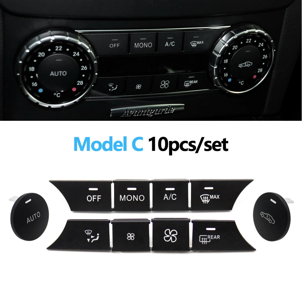 Front Console AC Heater Climate Control Switch Button Covers