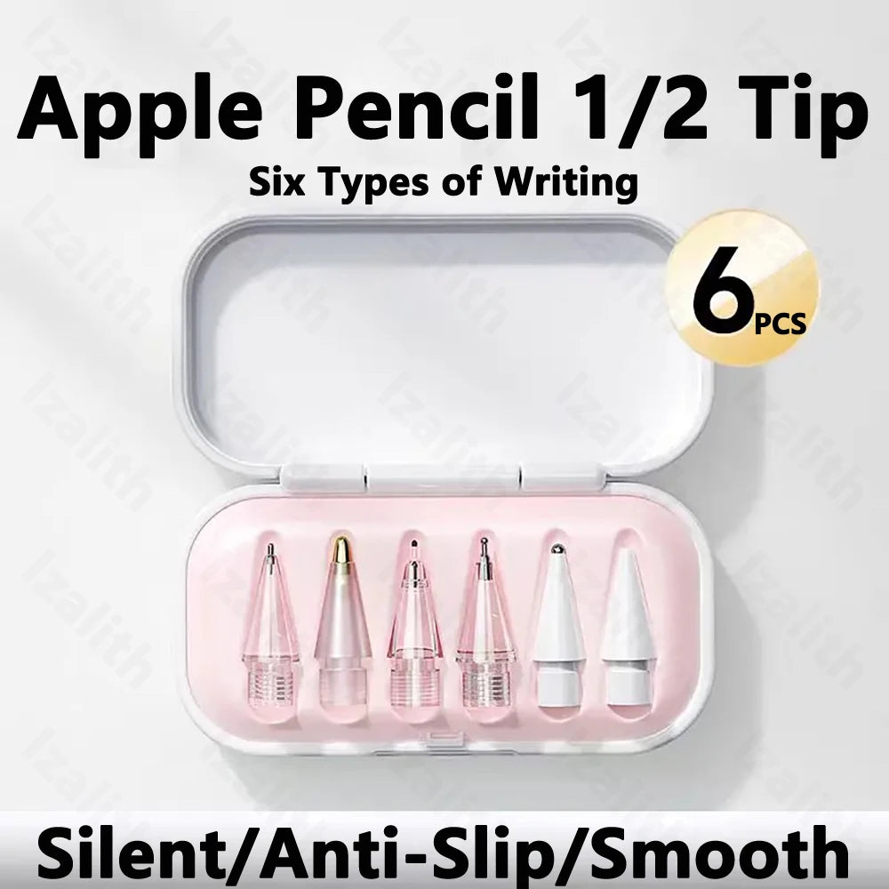 Replacement Pencil Tips for Apple Pencil 1st 2nd 3th(USB-C) 4/6 Pcs 2B