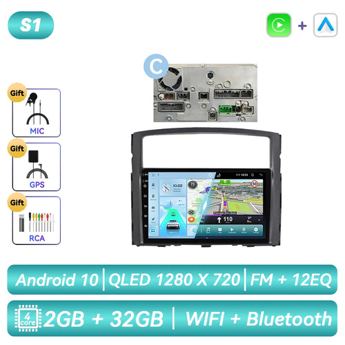 For Mitsubishi Pajero 4 2006-2014 Car Radio Android Automotive