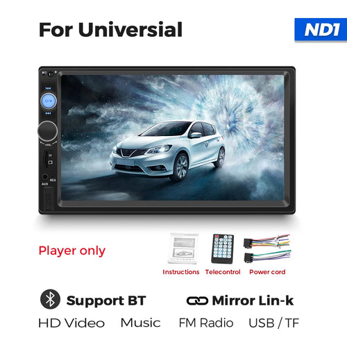 7 Inch HD Touch Screen Intelligent System Car Radio Multimedia Player