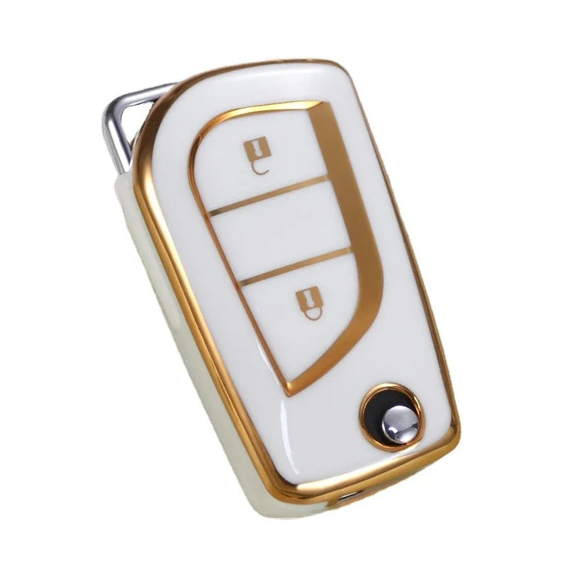 Flip Key Tpu Car Key Case Cover for Toyota Rav4 LE Auris Reiz Avensis
