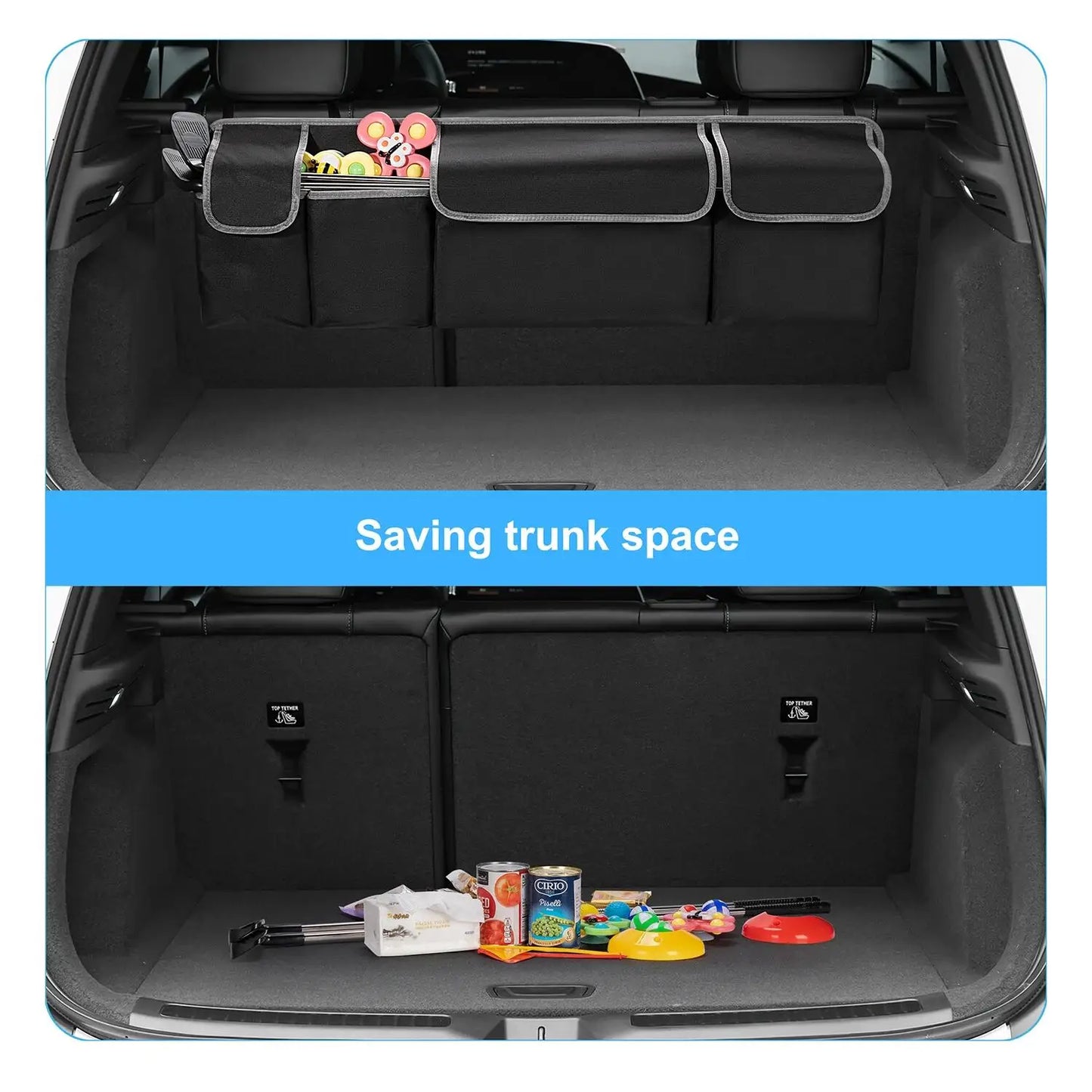 Car Trunk Organizer Backseat Storage Bag High Capacity Multi-use