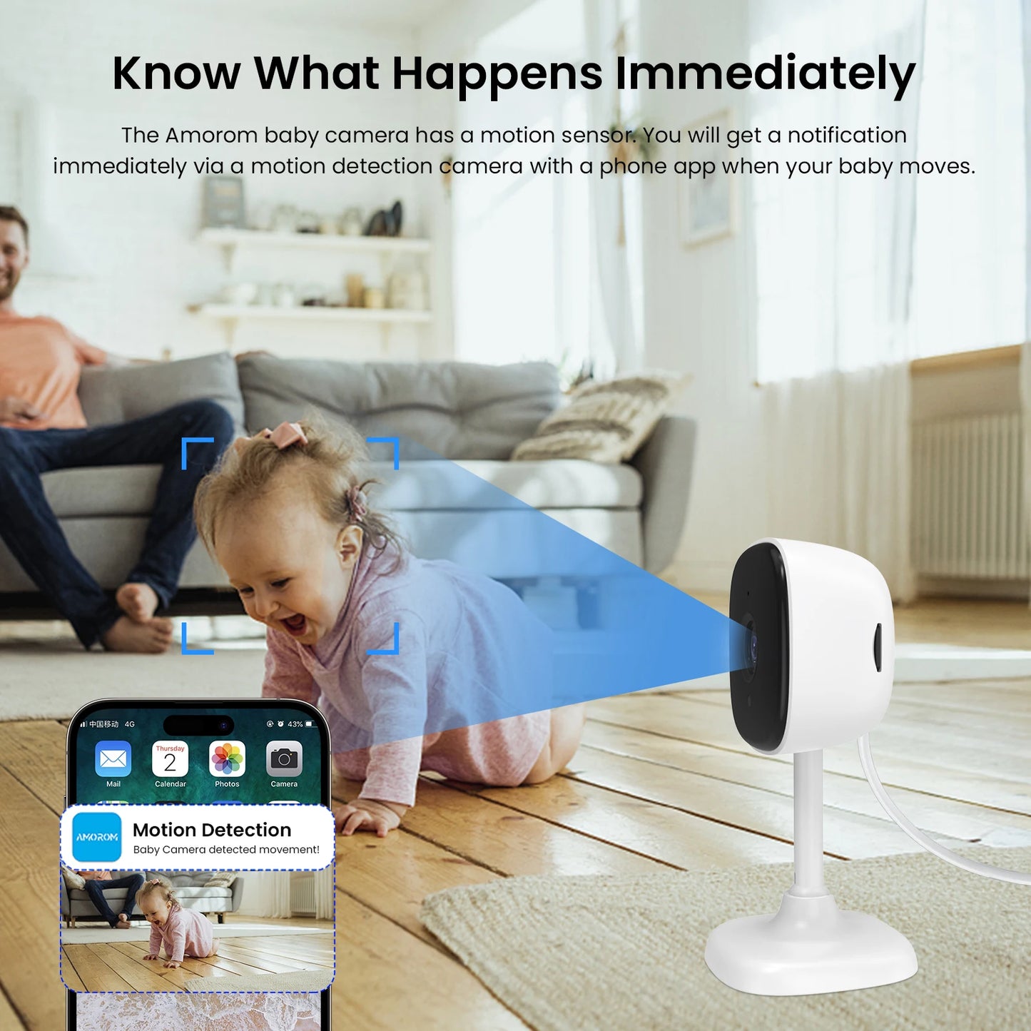 Amorom 1080P Wifi IP Surveillance Camera Pet Baby Home Video Monitor