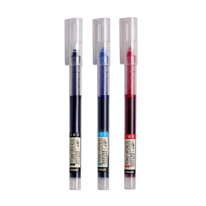 10-Pack of High-Capacity Direct Liquid Rollerball Pens, Suitable for