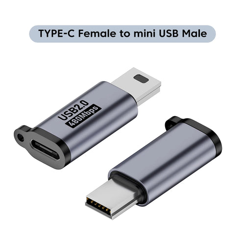 Micro USB To Type C Adapter Mini USB To USB C 480Mbps Fast Data