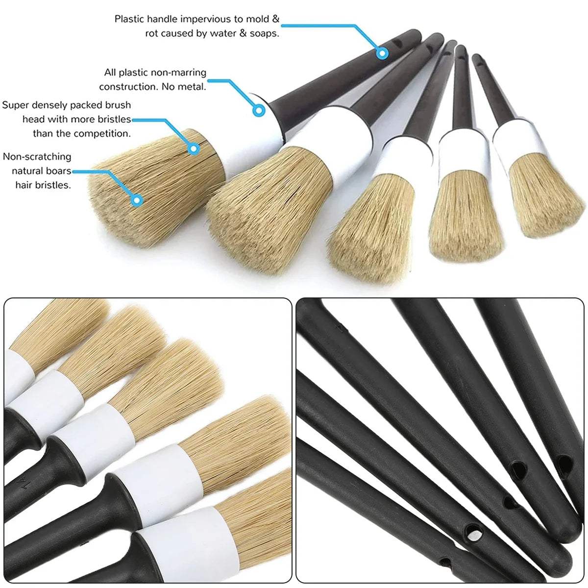 Car Detailing Brush Set Car Cleaning Brushes Sponges Towels for Car