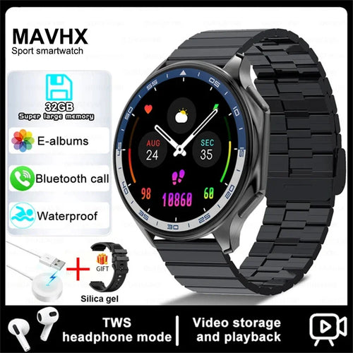 2024 New For OPPO Watch X Smart Watch Men 4G Memory MP4 Music Video 3D