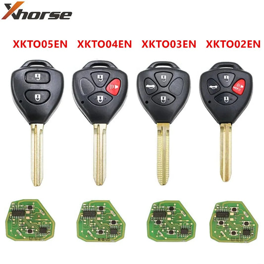 3PCS Xhorse XK Series Wire Universal Remote Key XKTO02EN XKTO03EN
