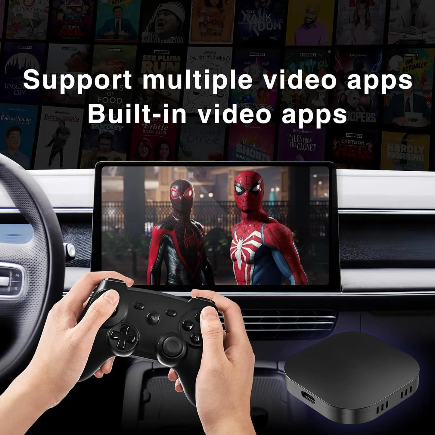 Mini Box Wired to Wireless CarPlay and Android Auto Wireless Adapter