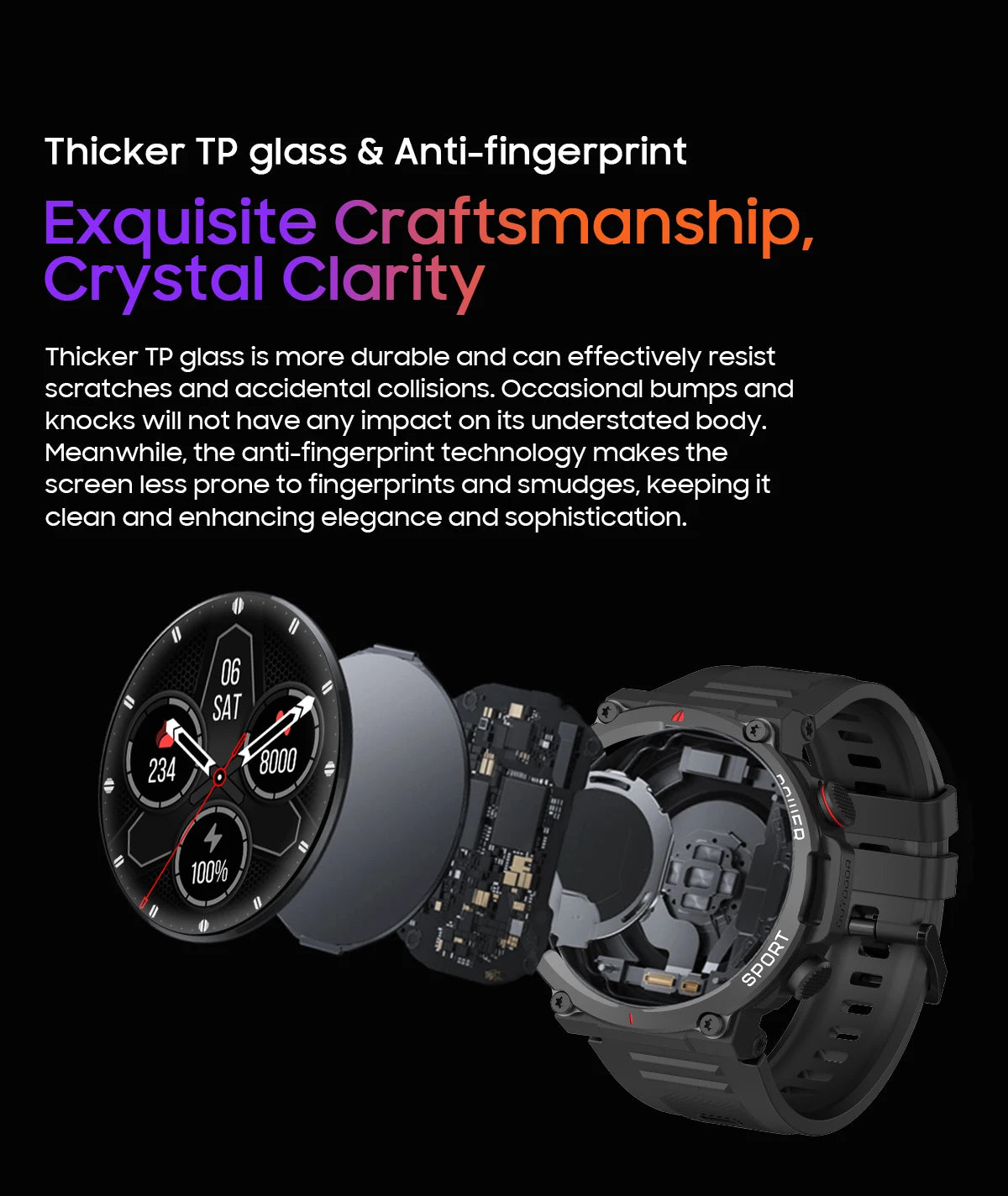 Blackview NEW Smart Watch W50 Waterproof Smart Watch New Version Men