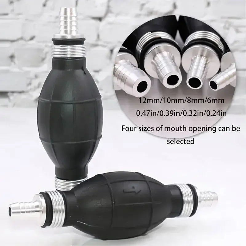 1pcs 8mm Manual Fuel Pump Pipeline Rubber Aluminum Manual Fuel Primer