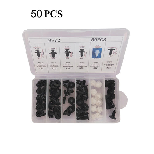 415/100/50 Pcs Universal Car Bumper Retainer Clips Fender Hole Rivets