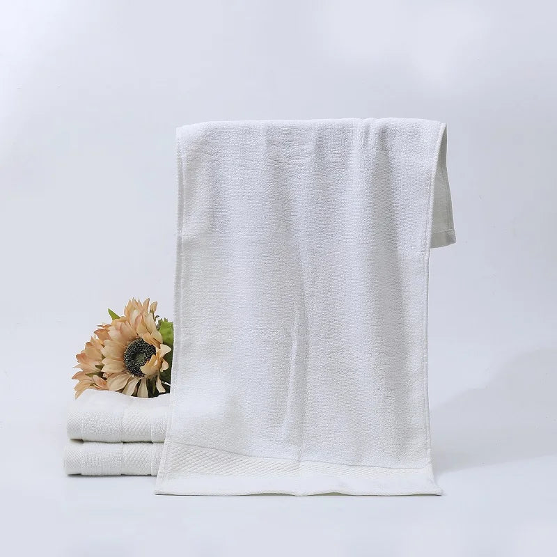2/4/6pcs Cotton White Face Towels Set Soft Feel Hotel Towel Adult's