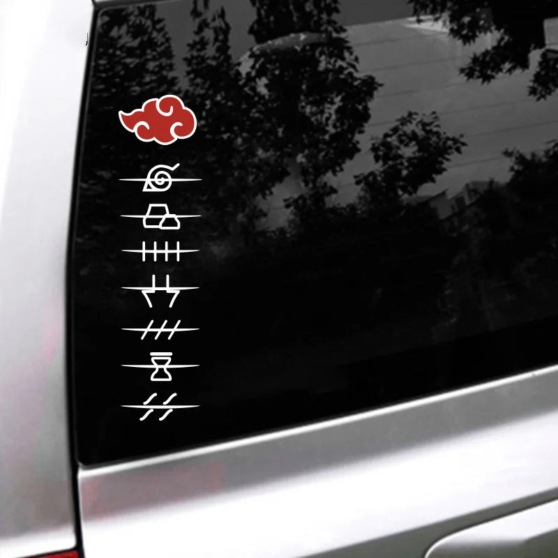 New Naruto Akatsuki Car Stickers Decorate Car Windows Glass Cartoon