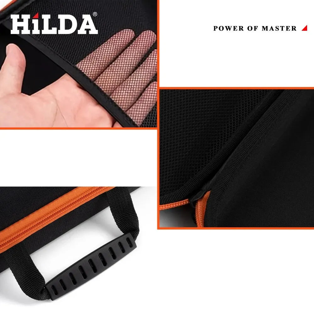 HILDA Large Capacity Tool Bag Waterproof and Shock-Absorbing Tool Bag