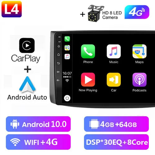 4G+64G Android10.0 For Chevrolet AVEO T250 2006 - 2012 car radio 2 din