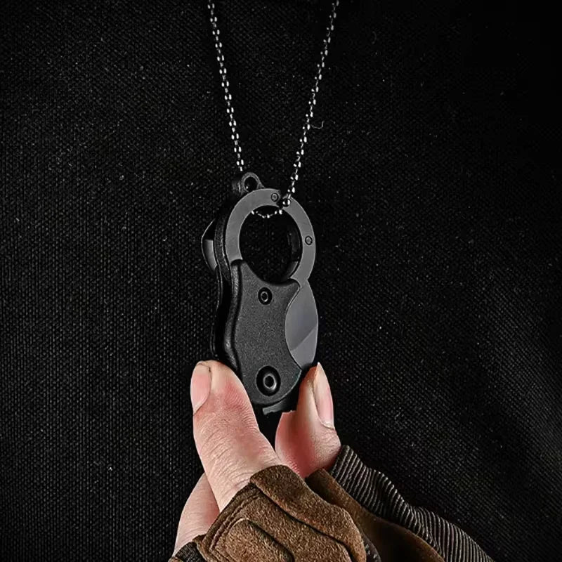 2024 New Outdoor Folding Knife EDC Key Fox Claw  Box Cutter Necklace