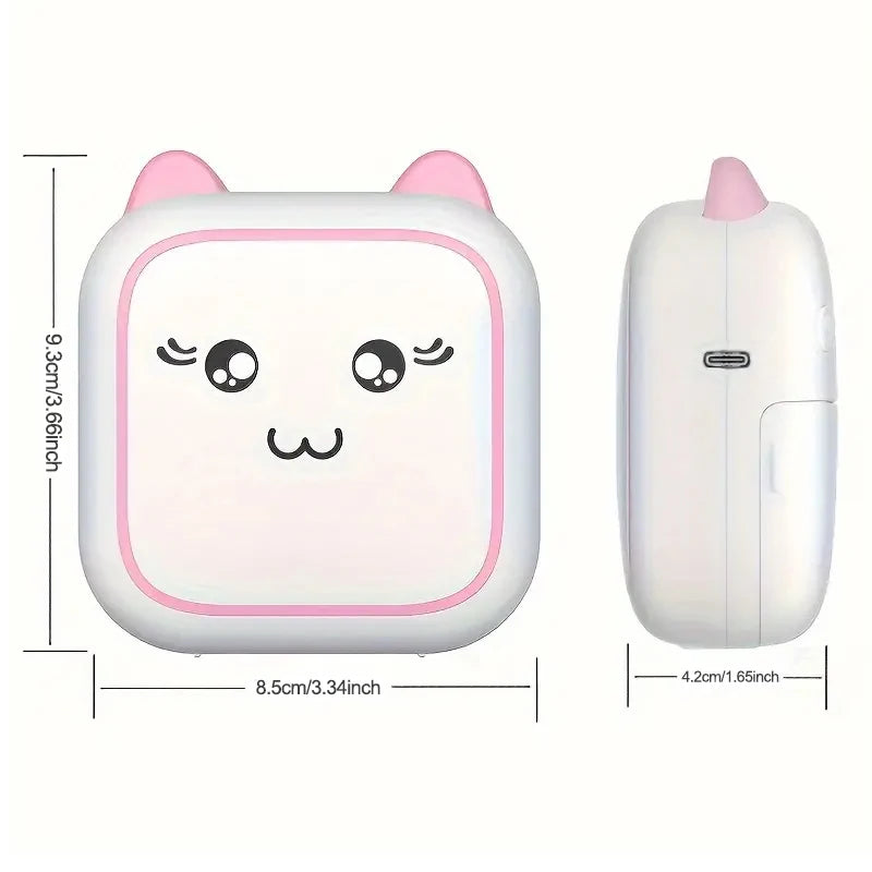 Portable Mini Wireless Photo Printer 200dpi Ink-Free Thermal Printing