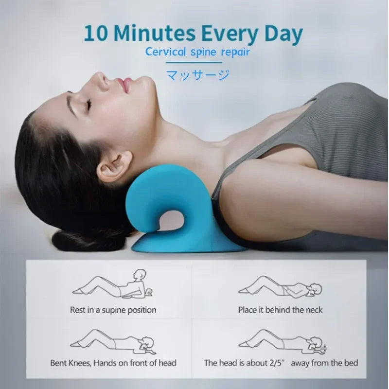 Neck Massage Pillow, Shoulder, Cervical Chiropractic, Traction Device,