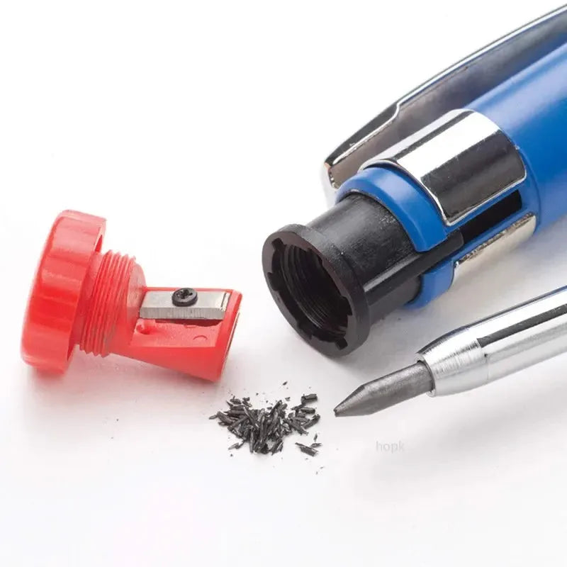 Metal Solid Carpenter Pencil Mechanical Pencil Set Built-in Pencil