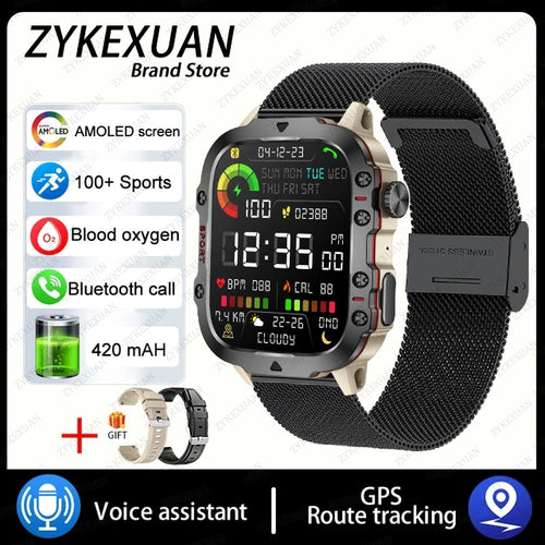 For Xiaomi Military Smart Watch Men IP68 GPS Outdoor 100+Sports