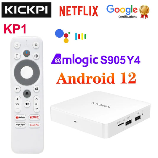 KICKPI KP1 Google  TV Box Android 12 Amlogic S905Y4 2GB 32GB Support