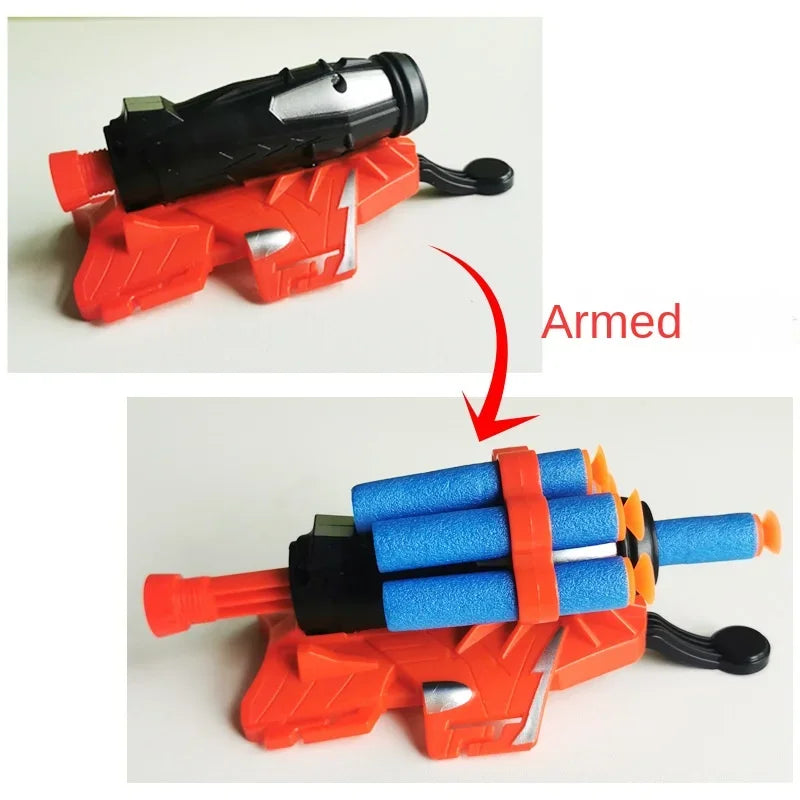 Soft Bullets Launcher Spray Wrist With Gloves Launching Soft Bomb Toy