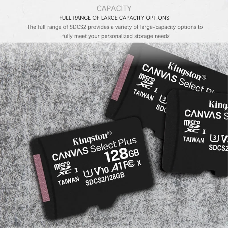 Kingston Canvas Select Plus MicroSD Card 100MB/S Carte SD Memoria
