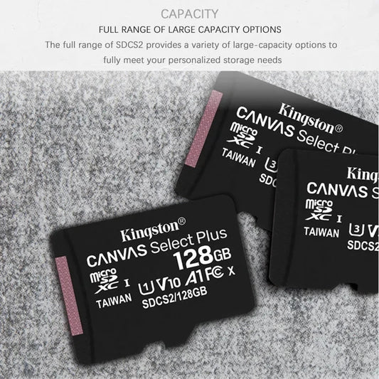 Kingston Canvas Select Plus MicroSD Card 100MB/S Carte SD Memoria