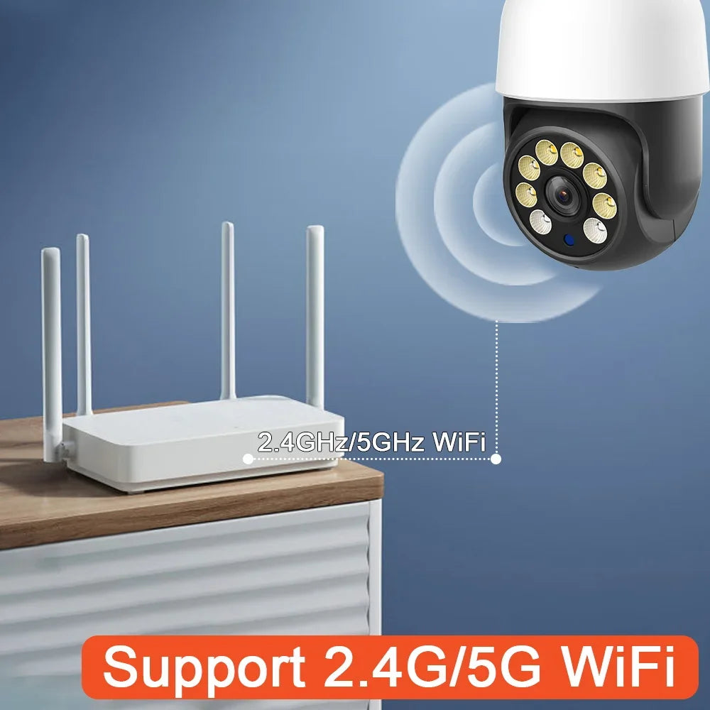 5MP 5G Bulb Camera E27 WiFi TUYA Smart Life PTZ IP CCTV Outdoor Night