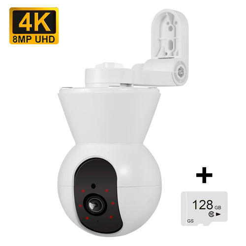 KERUI 4K 8MP Tuya Smart Mini WiFi IP Camera With Bracket Indoor