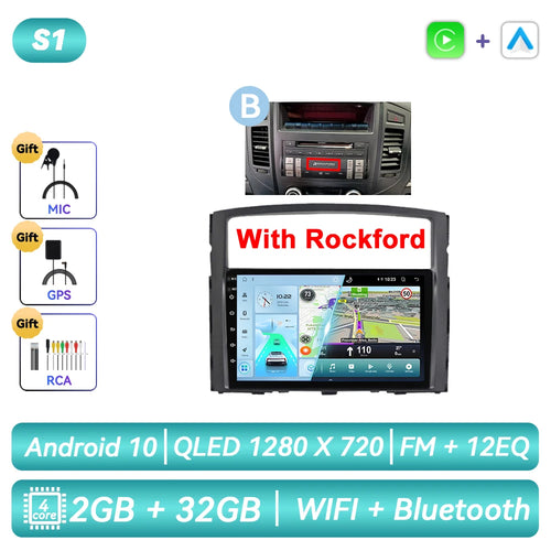 For Mitsubishi Pajero 4 2006-2014 Car Radio Android Automotive