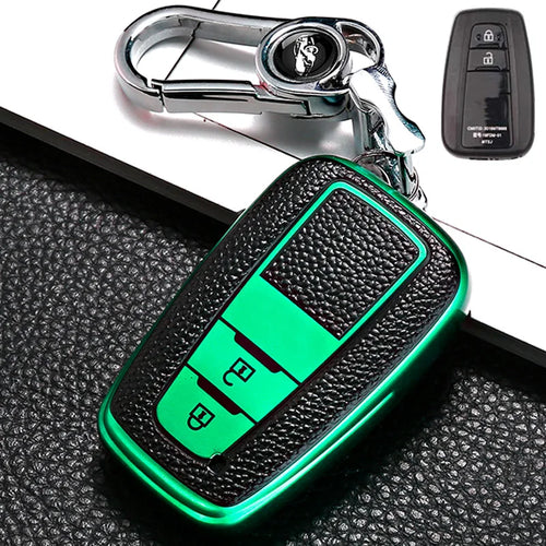 Leather Style Car Remote Key Case Cover Fob For Toyota Prius Camry