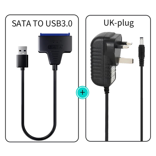 USB 3.0 to SATA/Type-C Adapter Sata Cable 2.5/3.5 Inch SSD HDD SATA