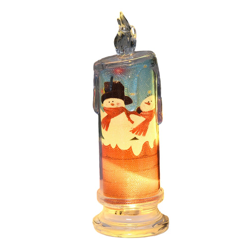 Electronic Candle Christmas Decoration Transparent Built-in Printed