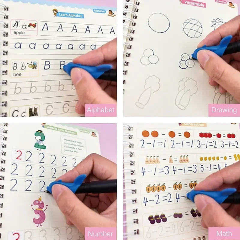 Reusable Copybook Drawing Toys for Children Montessori Pen Control