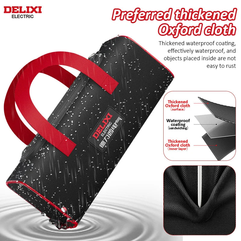 DELIXI ELECTRIC Tool Bag Oxford Cloth Portable Storage Bag,