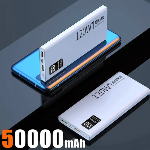 Portable Original Mobile 50000mAh Power Bank 120W Two-Way Fast