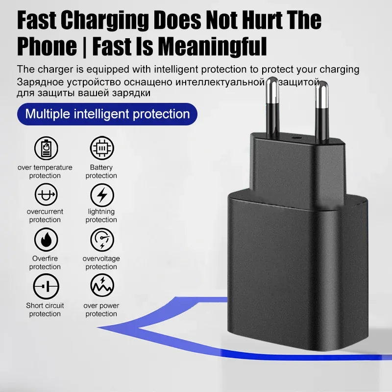 45W Fast Charging USB C Charger For Samsung S23 S24 PD Quick Charge