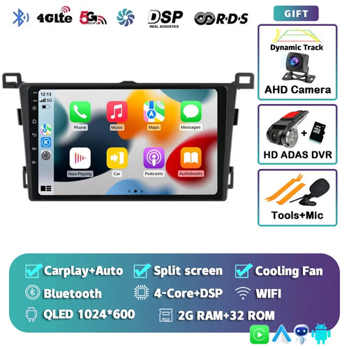 Android 14 Carplay For Toyota RAV4 Rav 4 2013 2014 2015 2016 2017 2018