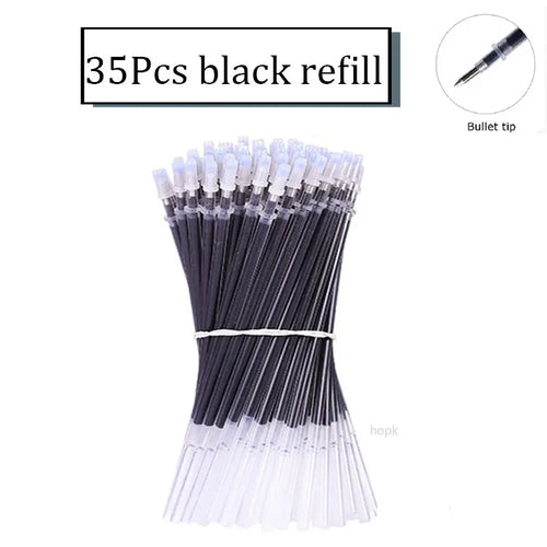 35 PCS Gel Pen Set School Supplies Black Blue Red Ink Color 0.5mm