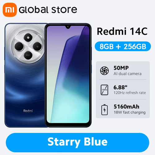 Global Version Xiaomi Redmi 14C Smartphone MediaTek Helio G81-Ultra