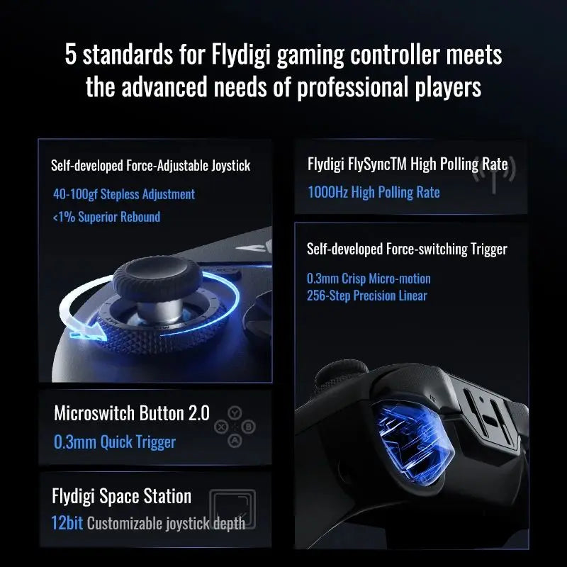 Flydigi Vader 4 Pro Gaming Controller, Force-switchable Tirgger