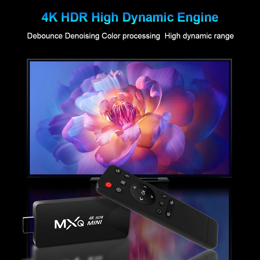 MXQMINI Smart Android Mini TV Stick Android 10 Support 4K 6K HD 2.4G