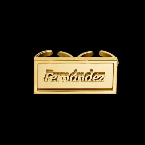 Nextvance Custom Name Double Layer Welding Rings 2 Finger Stainless