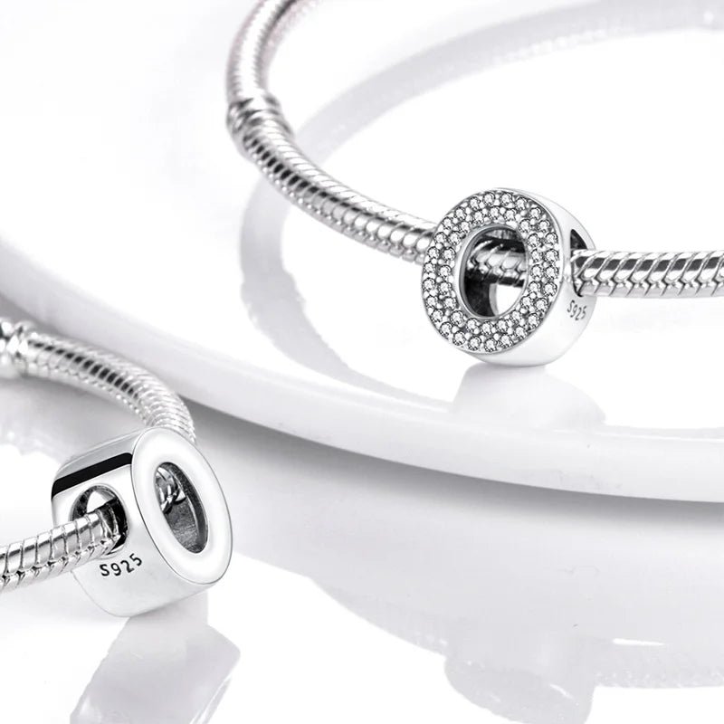 26 Letters Charm Beads Fit For Pandora 925 Sterling Silver Bracelet