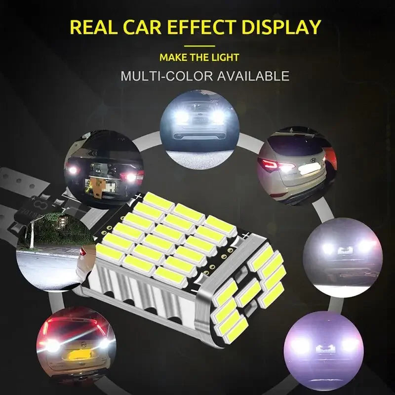 2pcs T15 Reverse Light W16W Led Super Bright 10W Canbus Backup Light